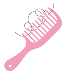 Hair brush representing stronger-looking hair after 1 month