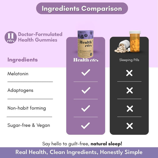 Healthetc sleep gummy vs sleeping pills