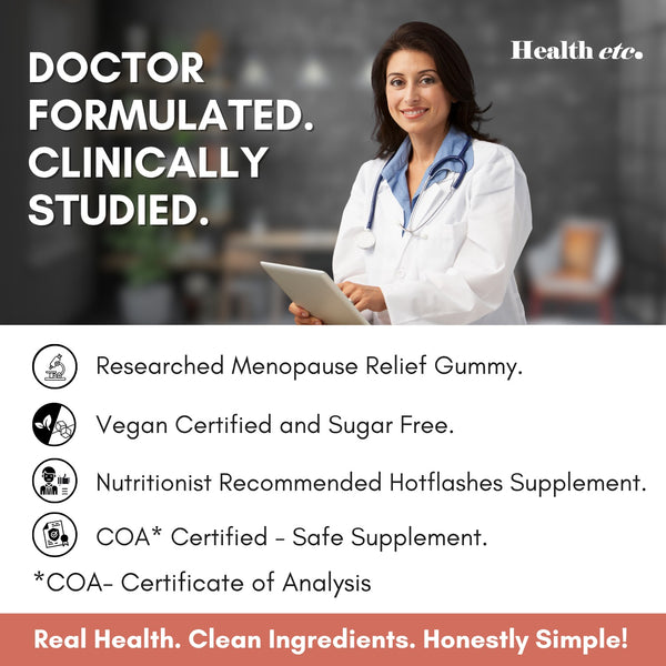 Doctor-formulated Menopause Relief Gummy researched for menopause support and hot flashes - Healthetc